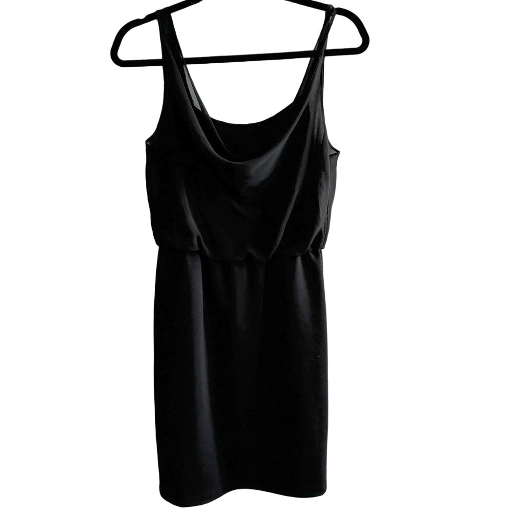Aqua Black Sleeveless Dress with Sheer Back Details - M